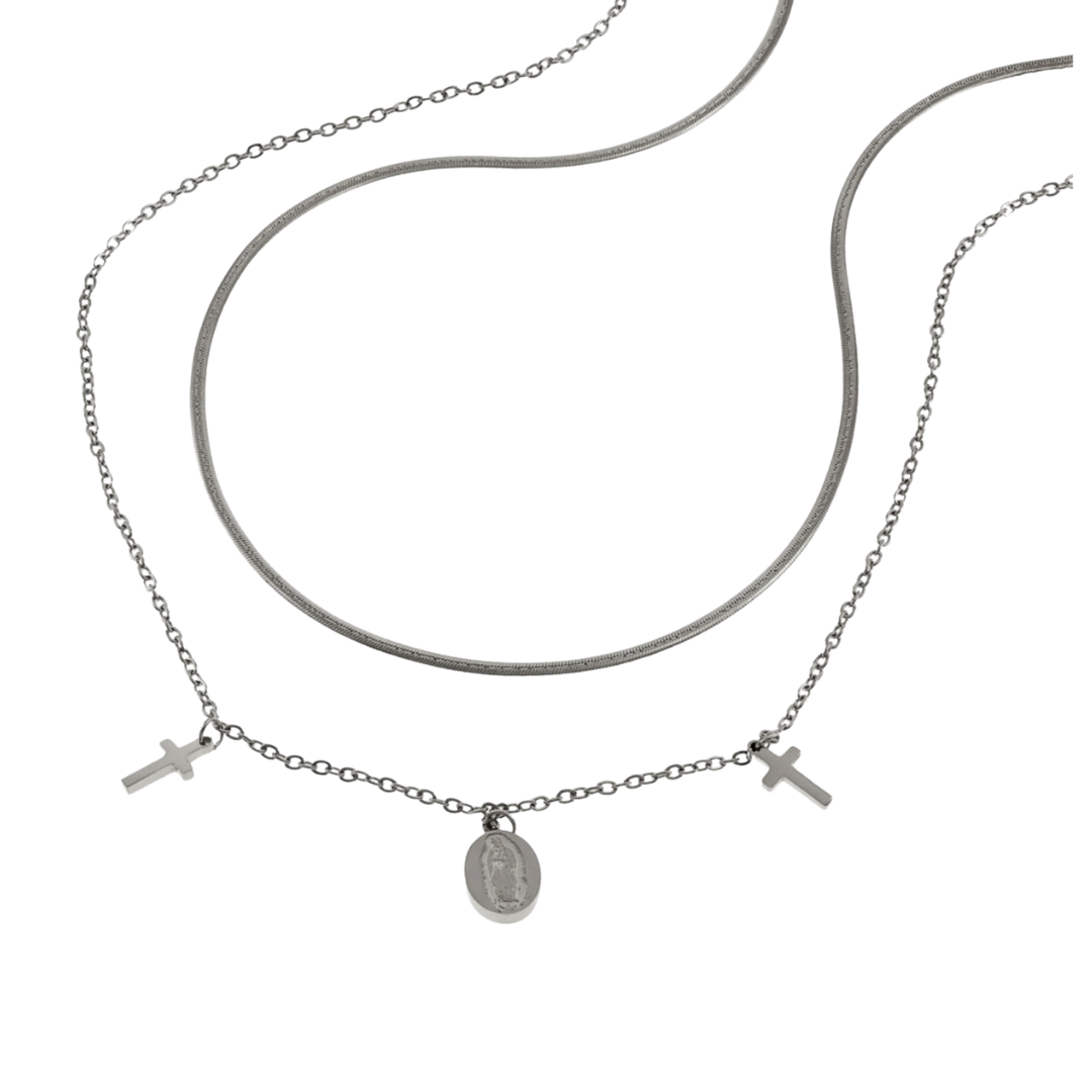 Collar doble Religioso