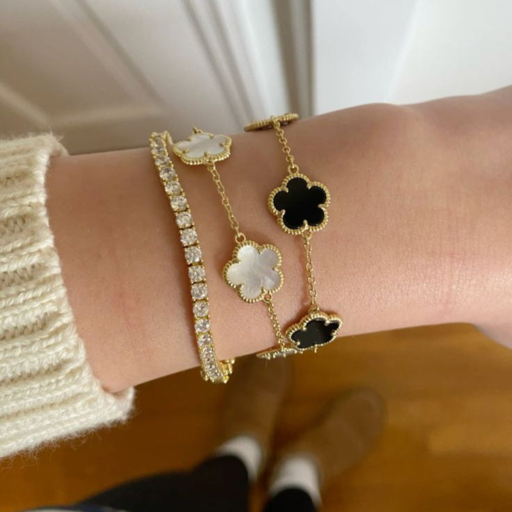Pulsera Celestine white