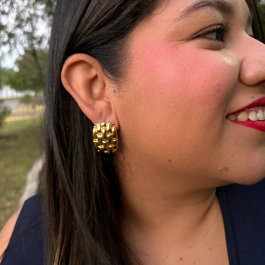 Aretes Malla Dorada 🌟
