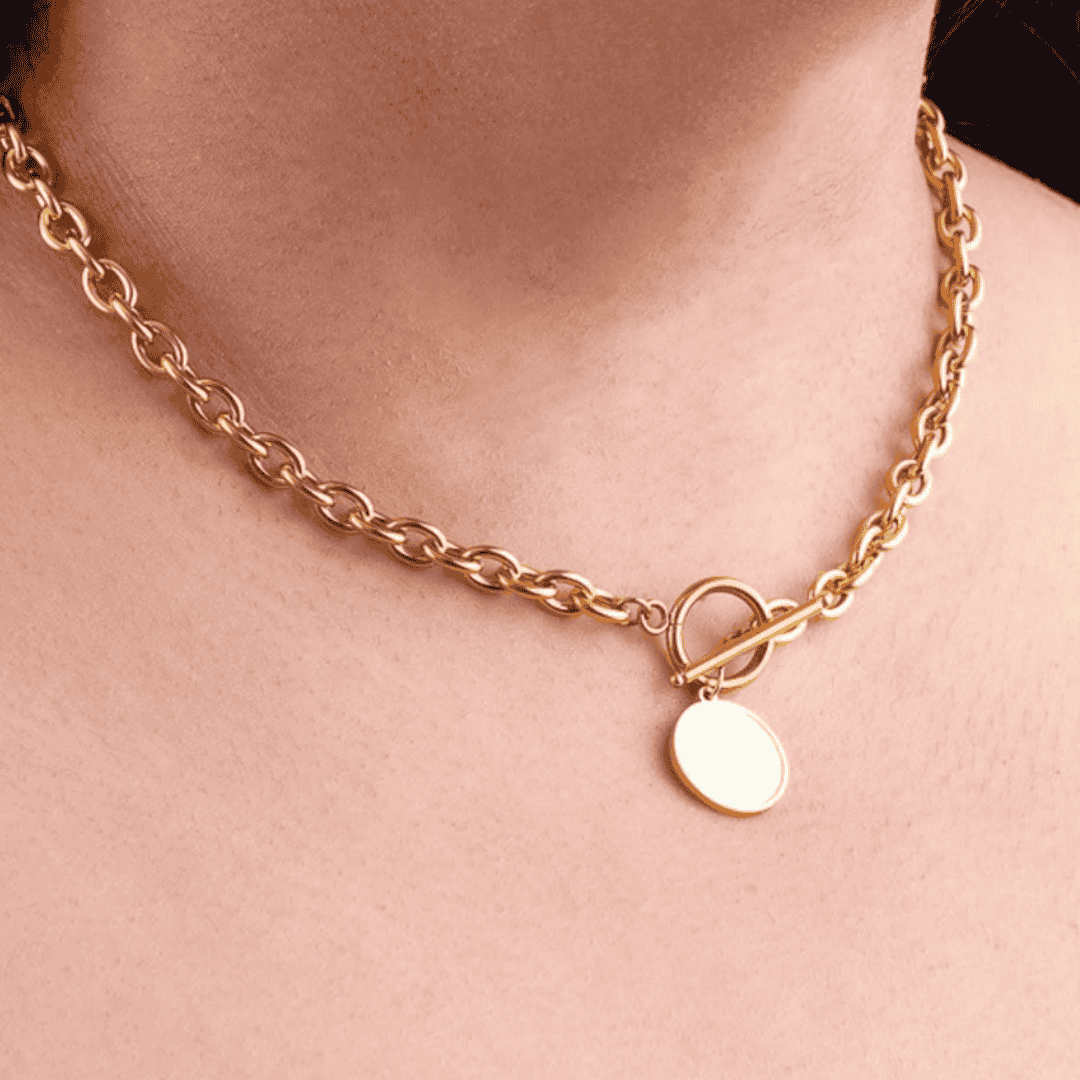 Collar con dije de madre perla