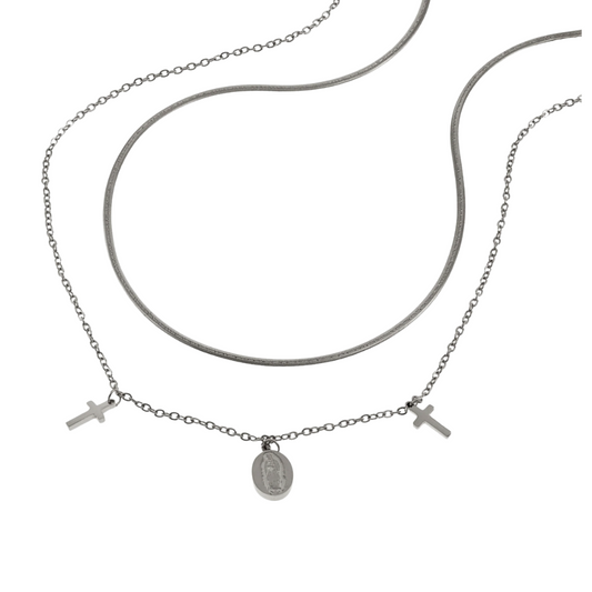 Collar doble Religioso