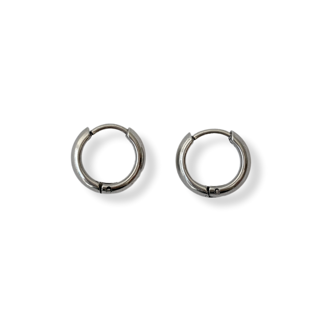 Mini hoops plateados