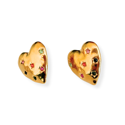 Aretes Corazón Multicolor 🌈