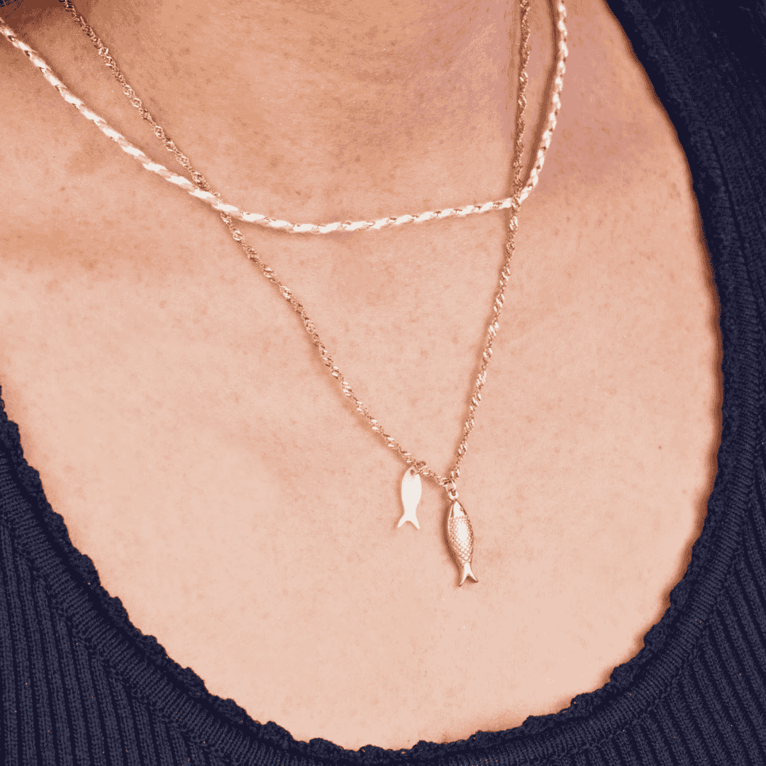 Collar doble de pececitos
