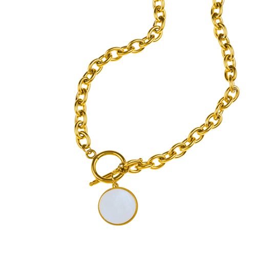 Collar con dije de madre perla