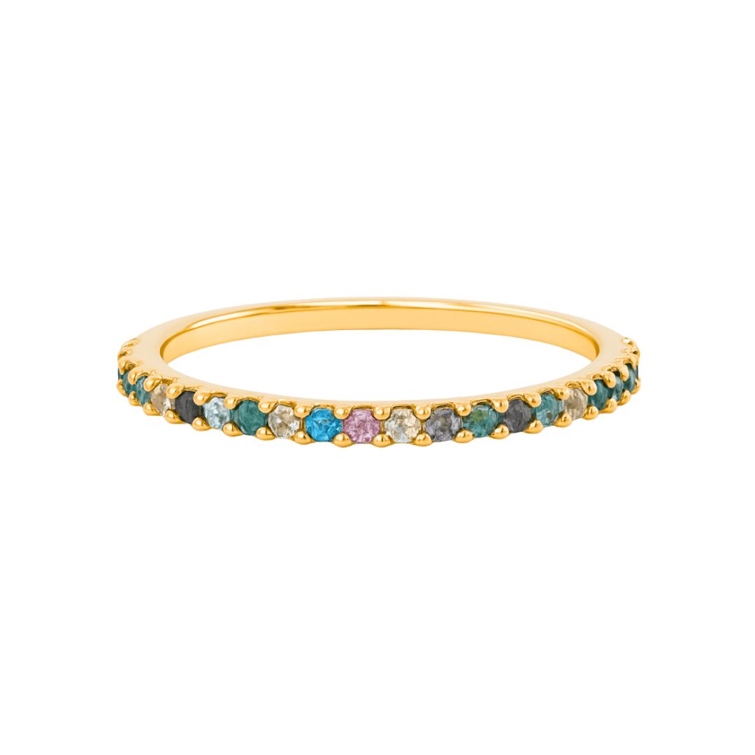 Anillo churumbela con zirconias