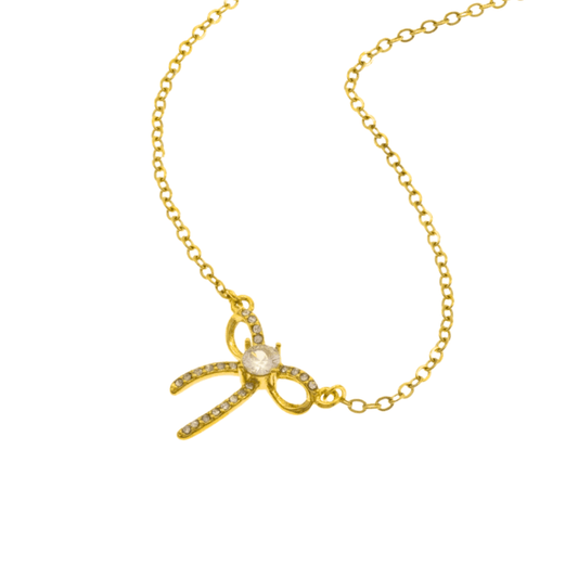 Collar dije de moño con zirconias