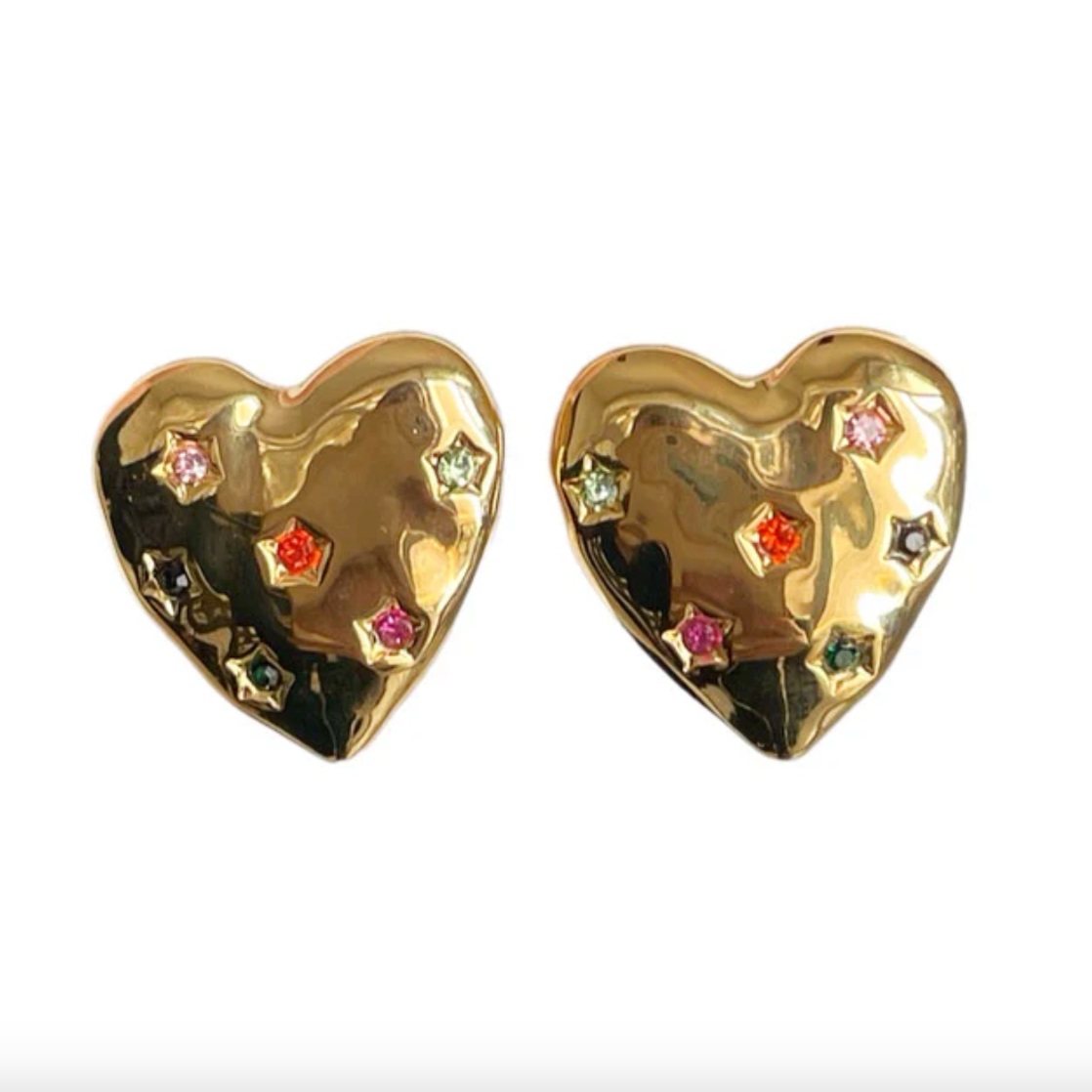 Aretes Corazón Multicolor 🌈