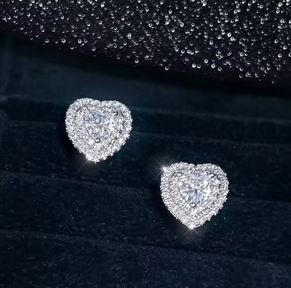 Aretes Corazones de cristal ✨